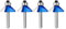 4pieces 1 4 Chamfer Router Bit Woodworking Milling Cutter 45Degree Knife with Top Bearing Bevel