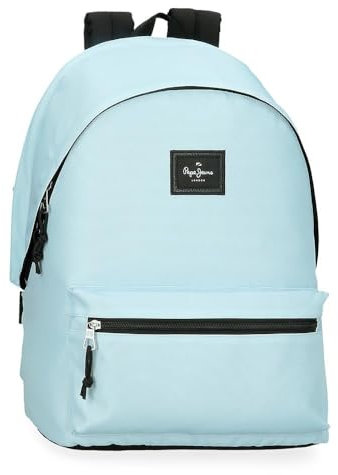Pepe Jeans Aris Rucksack für Laptop, Doppelfach, tragbar, 31 x 44 x 17,5 cm, Schulrucksack, Polyester, von Joumma Bags, hellblau, Talla única, Tagesrucksa