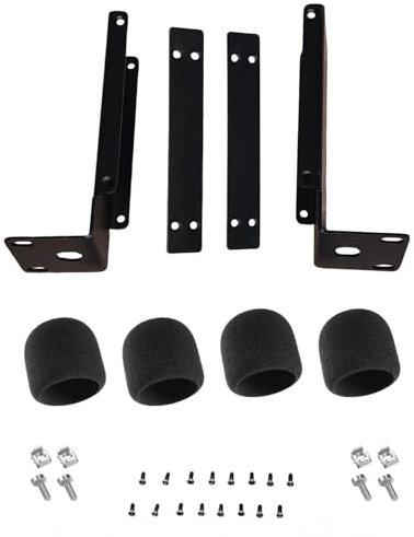 RhymKawa Dual Rack Mount Kit for Shure BLX4R, ULXD4 and P3T Pair Wireless Transmitters Installing in Rack Space Case