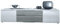 Vladon TV Lowboard Linio V2, Fernsehtisch mit 2 Türen und 2 Schubladen – Weiß/Avola-Anthrazit (166,5 x 37,5 x 35 cm)