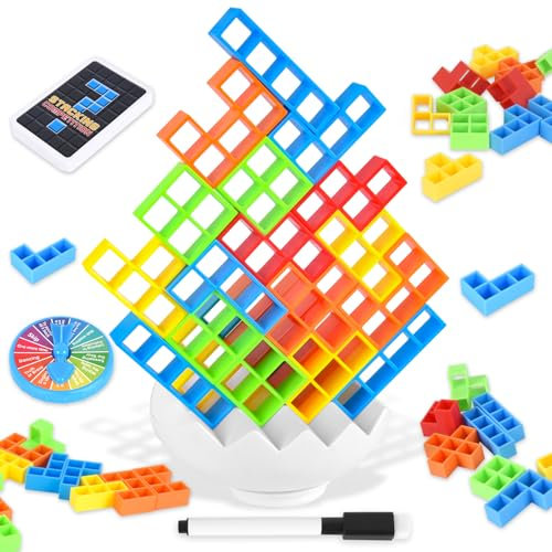 70 PCS Tetra Tower Balance Game, Team Tower Stacking Game for Kids & Adults Party Game, Swing Stack Balance Toy Perfect for Family Games, Travel, Gifts for Kids Boys Girls