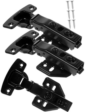 OKUMEYR 3pièces Charnières De Cuisine à Fermeture Automatique Charnières Cachées Pour Meubles Pour Armoires Sans Cadre Installation Facile Et Silencieuse