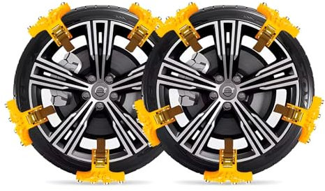 Auto-Schneeketten für Hyund𝐚i Ioniq 5,10-teiliges Set mit Notfall-Schneeketten für Autos,verstellbare Reifentraktionsketten,alterungsbeständig,Verbesserte Sicherheit