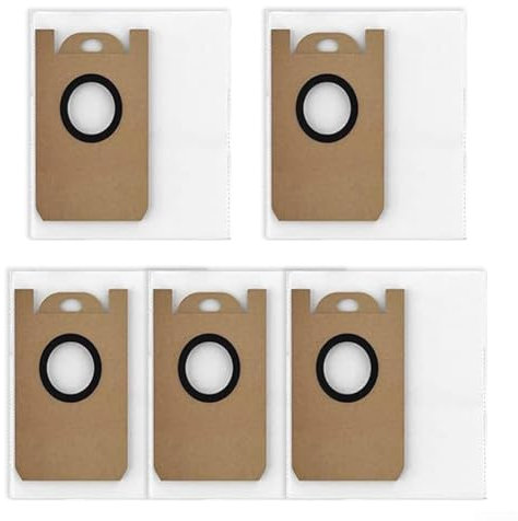 Lot de 5 sacs à poussière de rechange de grande capacité pour aspirateur robot Tapo RV30 Max Plus/RV20 Max Plus/RVA202