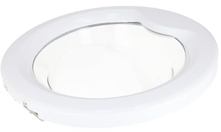 sparefixd Adecuado para lavadora Beko, cristal blanco de puerta y mango de marco y