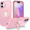 BENTOBEN Coque Magnétique pour iPhone 16 Compatible avec Magsafe Étui Anneau Support Intégré 360°Flexible Rotatif Housse de Protection Antichoc,Translucide Anti Rayure Case iPhone 16 6.1-Rose