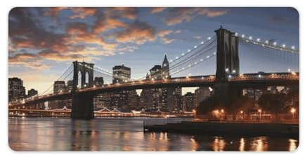 New York Bridge Schreibtischunterlage, 61 x 30,5 cm, multifunktionale Schreibtischunterlage, rutschfest, für Büro und Zuhause