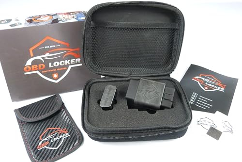 OBD LOCKER – Antivol Prise OBD2 Codage Unique | Protection Contre vol électronique Voiture | Étui + Pochette RFID + Autocollants Inclus