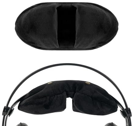 Geekria Velour Headband Cover Compatible with AKG K701, SONY MDR-7506, AUNE AR5000, HIFIMAN Arya, Lightspeed Zulu 3 and Lightspeed Sierra Headphones, Easy DIY Installation (Black)
