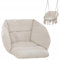 Hängesessel 200kg zum Aufhängen | Schaukelkorb | Hängekorb wetterfest | Hängestuhl Indoor & Outdoor (Kissen beige)