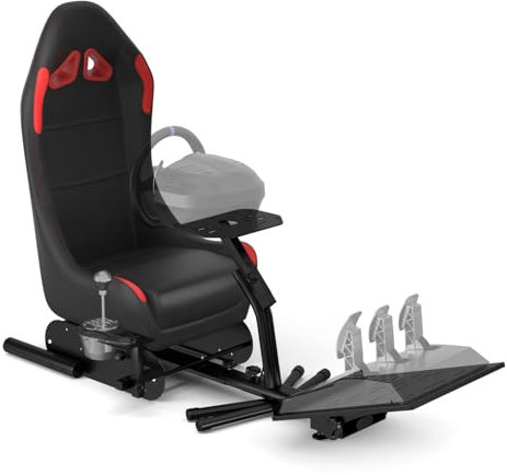 SereneSpc Racing Simulator Gaming Cockpit, Adjustable Sim Racing Stand for Logitech G29 G920 G923 Thrustmaster T300 T248, Without Wheel & Shifter