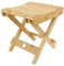 Bamboo Folding Stool,for Portable Sauna Box Arc Shape Design Foldable Sauna Chair Multipurpose Strong Load Bearing Stool for Home Outdoor Camping Fishing Beach