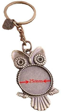 KREATIONS 5er Eule Cabochon Schlüsselanhänger DIY Vintage Schmuck