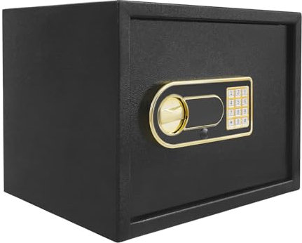 30L Safe Tresor, Feuerfester Tresor mit Zahlenschloss, Alarmanlage und Feuerfeste Geldbörse, Möbeltresor Anti-Theft Schranktresor für Munition Waffen Bargeld Schmuck A4 Dokumente