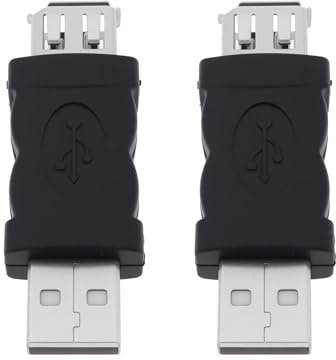 Create idea Lot de 2 adaptateurs Firewire IEEE 1394 6 broches femelle vers USB mâle pour imprimantes, appareils photo numériques, scanners