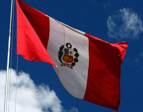 Bandera de Perú, 150 x 90 cm, Poliéster