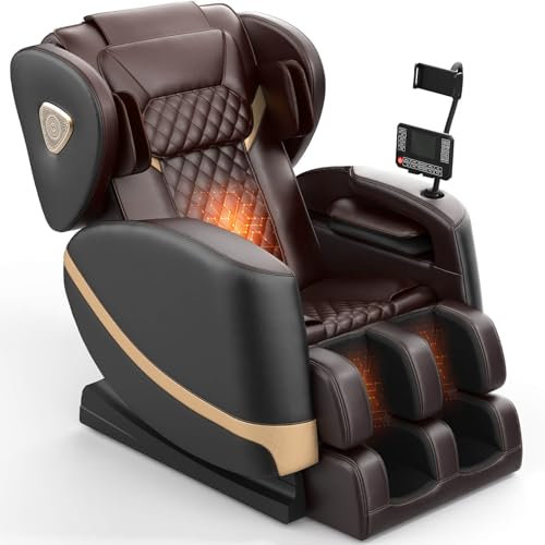 FURNIMAT Massagesessel Ganzkörper, Zero Gravity Relaxsessel Massagestühle mit Taillen- und Beinheizung, Komfort-Airbags, Fußrollen, 10 Massagerollen, Bluetooth-Lautsprecher, Fernbedienung