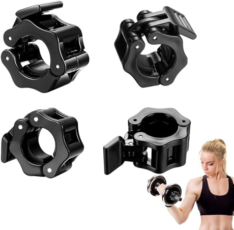 ZXNJA 4 Stück Hantelverschlüsse 30mm,Hantelverschlüsse Clips Verriegelung Schnellverschlus, Praktischer Hantelverschluss Mit Einhandmontage Für Sicheres Training & Schnellen Scheibenwechsel