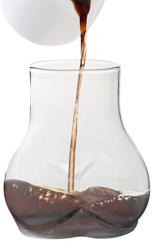 dzqad Glas | Kreatives Körperform Trinkglas | 450ml Transparentes Glas Für Kaffee Cocktails Sekt Home Bar Party Deko