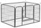 pro.tec Welpenauslauf 125 x 85 x 70 cm Absperrgitter Freigehege Stahl Silber