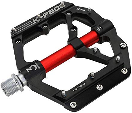 K PEDC Mountainbike-Pedale, 3 abgedichtete Kugellager, ultrastark, bunt, Cr-Mo-Aluminiumlegierung, CNC-gefräst, 9/16 Zoll, rutschfest, für Rennräder, BMX, MTB, Fixie Bikes