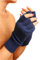 Prettystern Damen Halbfinger kurzfingerhandschuhe fingerlose Handschuhe Pulswärmer Stulpen 100% Kaschmir - meliert dunkelblau M05