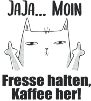 Jaja Moin Kaffee her Fresse halten | Geschenk Morgenmuffel Langschläfer | Lustiges Notizbuch Arbeit Büro: Kariertes Notizbuch DIN A5 120 Seiten