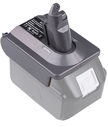TPDL Replacement for Dyson V6 Battery, MT18V6 Adapter for Makita 18V Batteries Work for Dyson Vacuum Cleaner V6 21.6V DC58 DC59 DC72 SV05 SV07 SV09, for Makita BL1850 BL1840 (Only Adapter)
