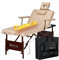 MASTER MASSAGE EQUIPMENT Massage 71cm Del Ray Salon Mobile Massageliege Beauty Bett Couch Paket mit Beheizbares Therma-Top-Beige, 10056, Mittel
