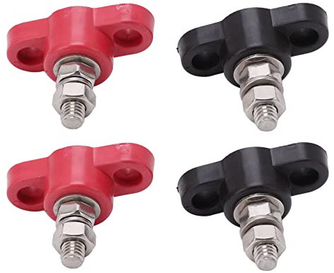 4Pcs Morsettiere Della Batteria 12V 24V Sicuro Rosso Nero Power Stud Batteria Blocco di Giunzione Terminale Isolato Post per Camion RV Barca