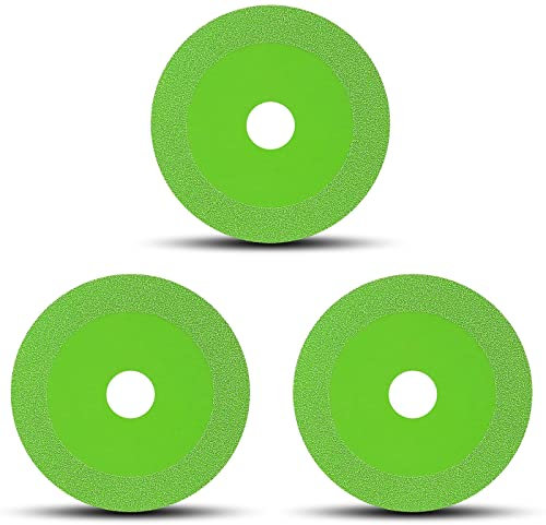 behone 3 piezas Disco de Corte de Vidrio Glass Cutting Disc Disco de Corte de Cristal Aplicar para Amoladora Angular, Disco de Corte para Porcelana, Gres Porcelánico,Botella de Cerveza,Vidrio