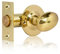 XFORT Rack Bolt Security Kit in Polished Brass, Oval Turn Knob with 55mm Rack Bolt. Extra Security As an Additional Lock, Enhanced Protection for Doors.