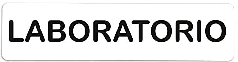 Becral® - Panneau PVC LABORATOIRE | Plaque de porte PVC | Panneau d'information | Panneau de porte 200 x 50 mm