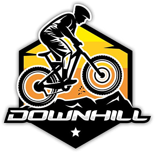 Mountainbike Aufkleber für Auto Fahrrad Bike Helm Wasserflasche Gitarre Laptop Koffer Outdoor MTB Vinyl Sticker wasserfest selbstklebend Zubehör R201 (08 Downhill)