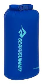 Sea to Summit - Lightweight Dry Bag M 8L - wasserdichte Aufbewahrung - Rollverschluss - Recycling-Gewebe - Befestigung & D-Ring - Wandern & Paddelsport - 19.9 x 16.5 x 39cm - Surf Blue - 67g