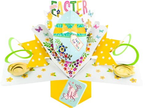 Easter Card To Special Friends Happy Easter Decorated Egg Pop Up Easter Card POP010EC09