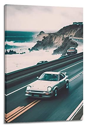 Retro Supercar Poster Porsche 911 Turbo Tapete Poster Dekorative Malerei Leinwand Wandposter und Kunstbild Druck Moderne Familie Schlafzimmer Dekor Poster 30 x 45 cm