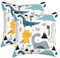 Dinosaurier Kissenbezüge 40x40cm Kinder Dino Kissenbezug Jugendliche Jungen Mädchen Kawaii Niedlicher Karikatur Tieres Muster Kissenhülle Geometrisches Dinos Dekor Dekokissen Sofakissen 2er Set
