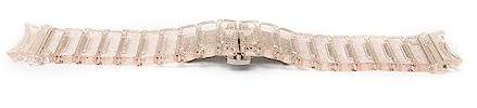 System-S Armband 20 mm aus PC für Samsung Galaxy Watch 5 4 Smartwatch in Glitzer Pink