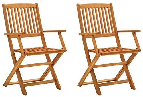 Tidyard Klappbare Gartenstühle 2 STK. Gartenstuhl Verstellbar Stuhl Essstühle Essstuhl Klappsessel Klappstuhl Holzstühle Campingstuhl Hochlehner Stühle Gartenstühle Gartenmöbel Massivholz Eukalyptus