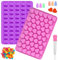 2 Pcs Moule Bonbon Silicone en Forme D'ours en Gélatine Moules à Bonbons Coeur à Gummy,Moule à Bonbons en Silicone avec Compte-gouttes,Moules à Forme de Oursons pour Chocolat, Fudge, Bonbons, Biscuits