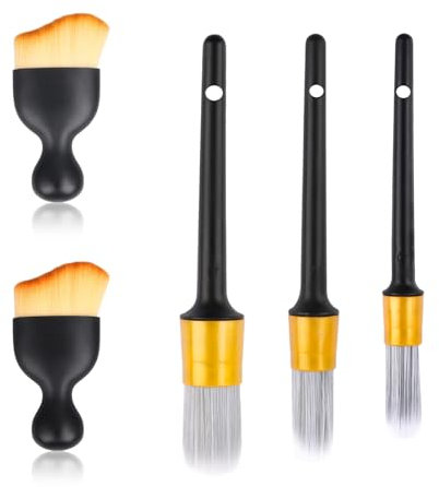 Encuryna Auto Detailingbürste,Auto Innere Reinigungswerkzeug Ultrasoft Auto Reinigungspinsel Weiche Borsten Detailierbürste Staubentfernungsbürste Schmutz Staub saubere Bürsten für Auto