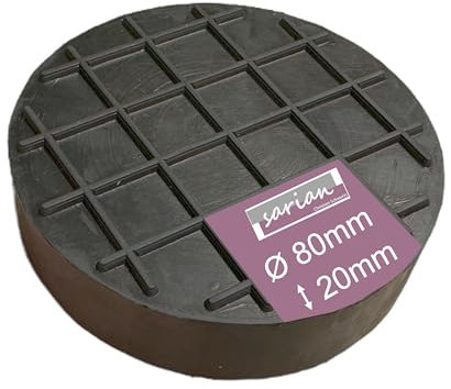 Gummiauflagen Verschiedene Größen für Wagenheber und Hebebühnen zum Reifenwechseln Rangierwagenheber Gummiklotz Gummiunterlage (80x20 Waffel)