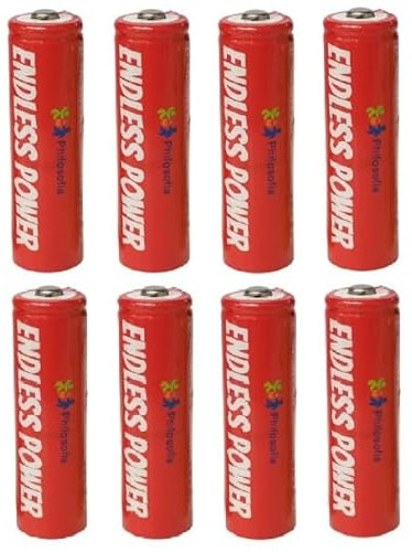 8X Endless Power AA Akkus HR6 3600mAh 1,2 V NI-mh Wiederaufladbar Rechargeable Akku rot 8 Stück + 2 Akkuboxen gratis