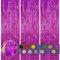 3pcs Tinsel Curtain Hot Pink Glitter Foil Door Backdrop, 3.2ftx6.5ft Fringe Streamers Shimmer Tassel Decorations for Girls Birthday Hen Barbie Party