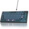 Ussixchare 75% Wired Creamy Keyboard, Hot Swappable Mechanical Gaming Keyboard with Gasket Mounted, RGB Backlit, Red Switch, Knob Control for Win Pc Laptop(82 Blue)