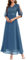 Wedtrend Lange Abendkleider mit Ärmel Elegant Abendkleider Spitzenkleid Abendkleider Elegant für Hochzeit Abendkleider mit Gürtel Lang Dunkelgrün Kleider WT0317 Greyblue XL
