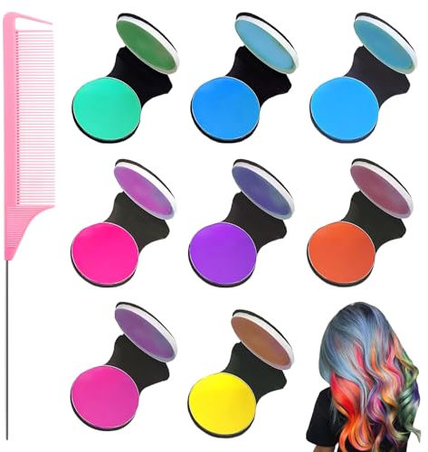 8 Stück Haarkreide für Mädchen,Haarkreide für Kinder,Temporäre Haarkreide für Mädchen, Auswaschbare Haarfarbe Kinder,Auswaschbare Haarfarbe Kinder Temporäre Haarfarben-Styling Bei Kindern (8 Farben)