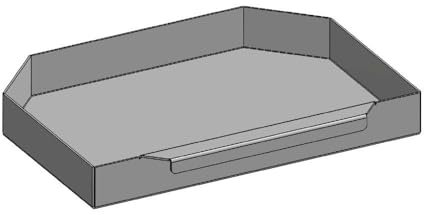 Aschekasten - Passend für Wamsler Kaminöfen inkl. Modellübersicht - Aschkasten aus verzinktem Stahlblech - feuerfest & hitzebeständig - Aschekästen Stahl [350x243x44 mm]