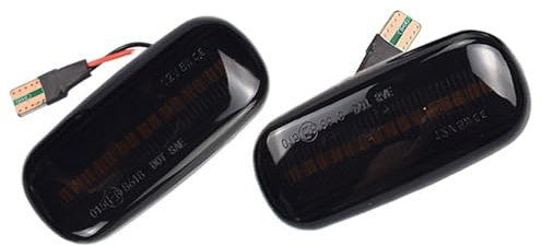 2 stücke Auto Dynamische Blinkende Blinker Seite Marker Licht for Audi A3 S3 8P A4 S4 RS4 B6 B7 b8 A6 S6 RS6 C5 C7 Fließende Sequentielle(Dynamic Smoked Type)